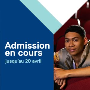 Admission en cours jusqu'au 20 avril