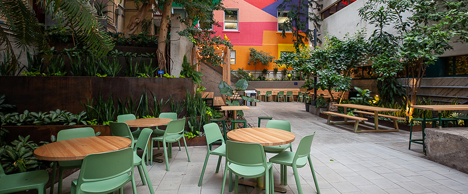 Jardin intérieur, Salle de réception en location